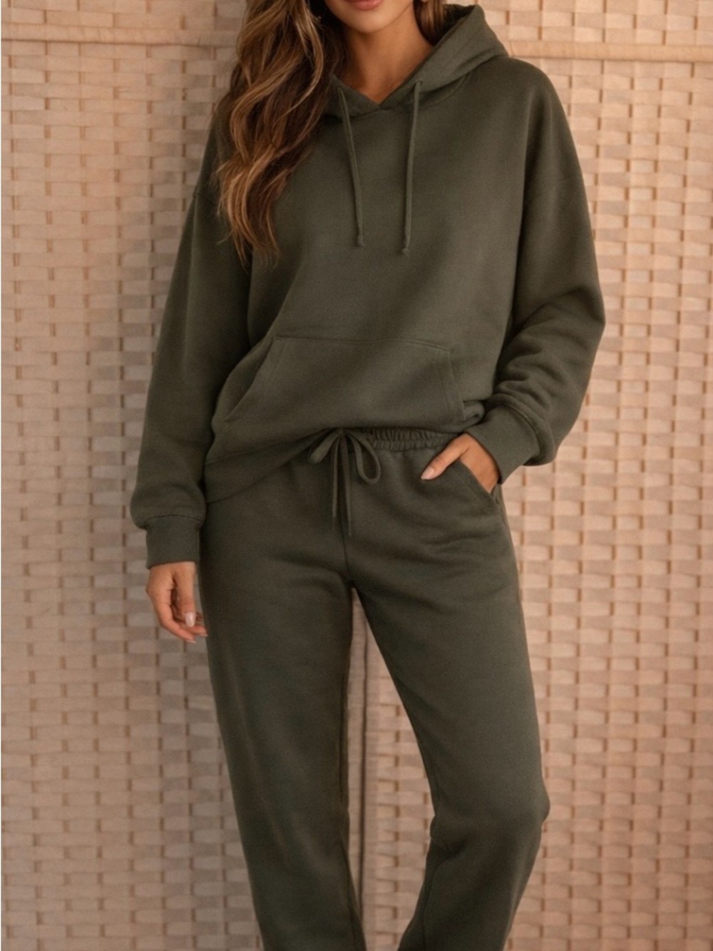 Athletic Works Olive Green 2 Piece Jogger/Tracksuit